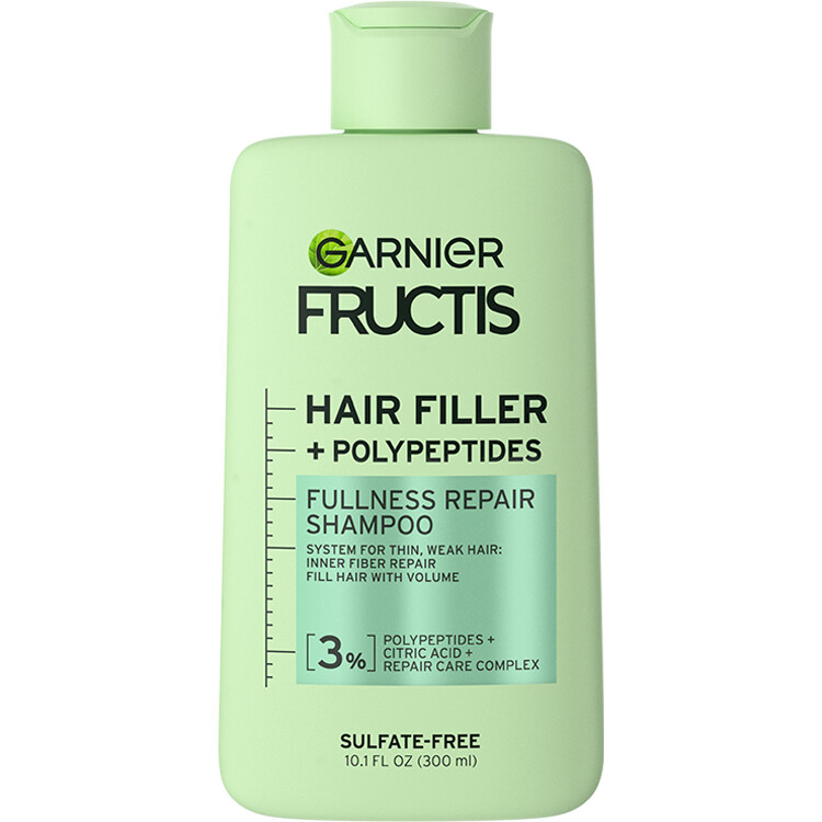 shampoo riparatore e volumizzante per capelli con riempitivo e polipeptidi