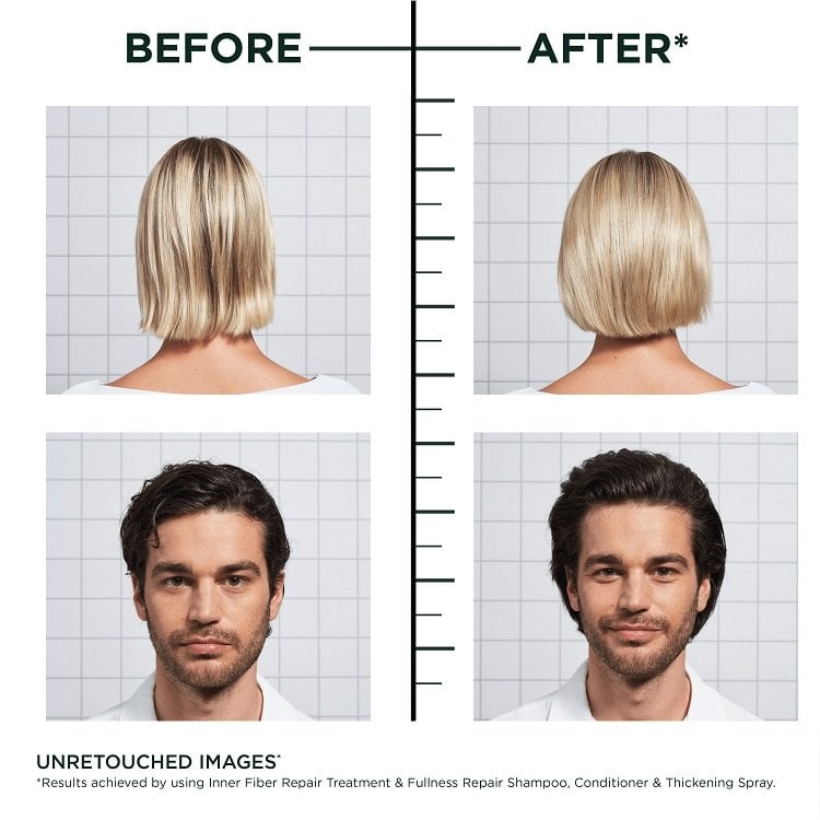 shampoo riparatore e volumizzante per capelli con riempitivo e polipeptidi