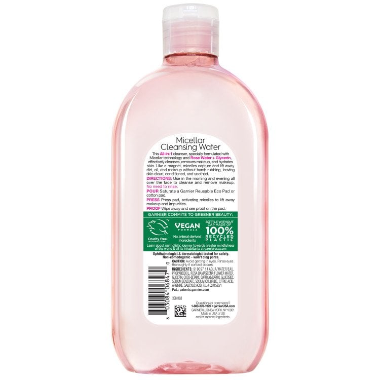 acqua micellare detergente alla rosa