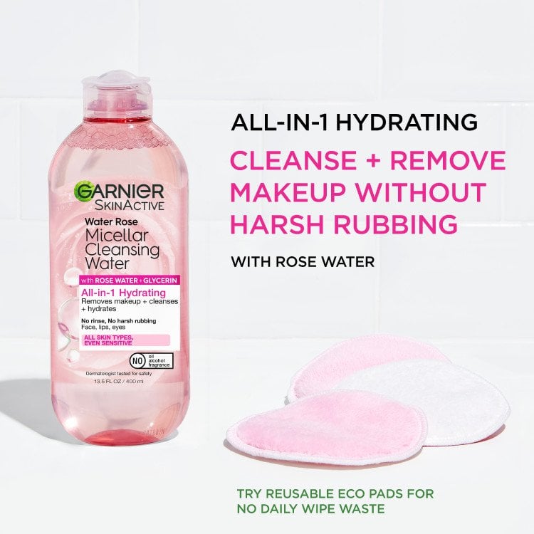 acqua micellare detergente alla rosa