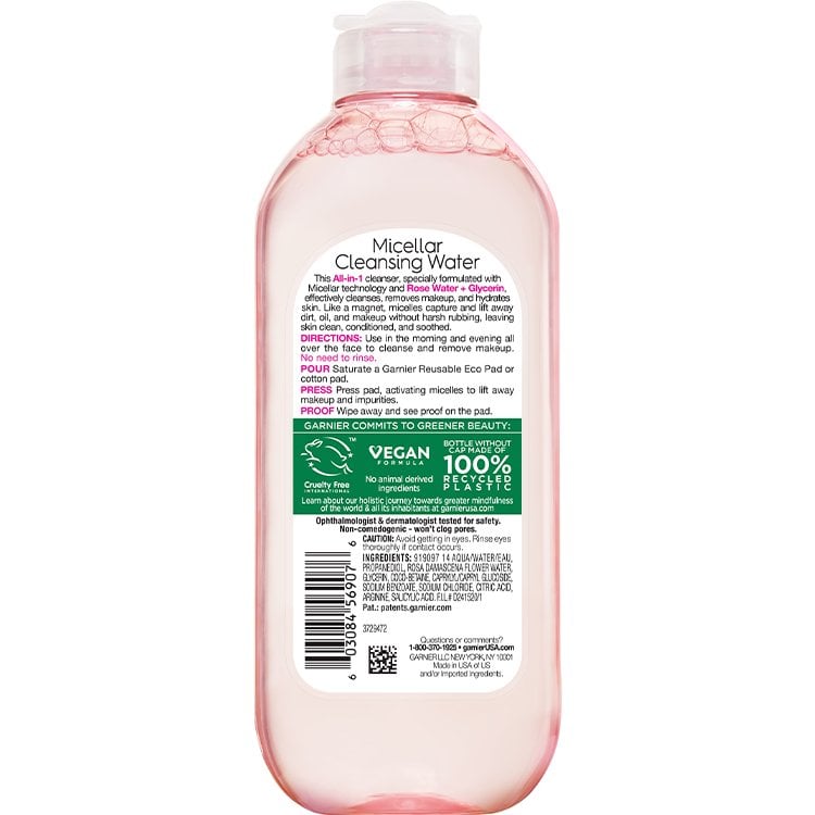 acqua micellare detergente alla rosa