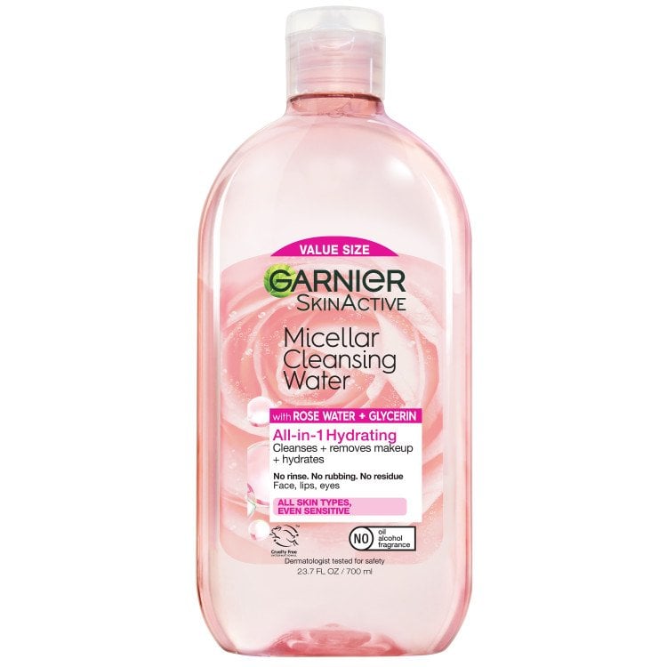 acqua micellare detergente alla rosa