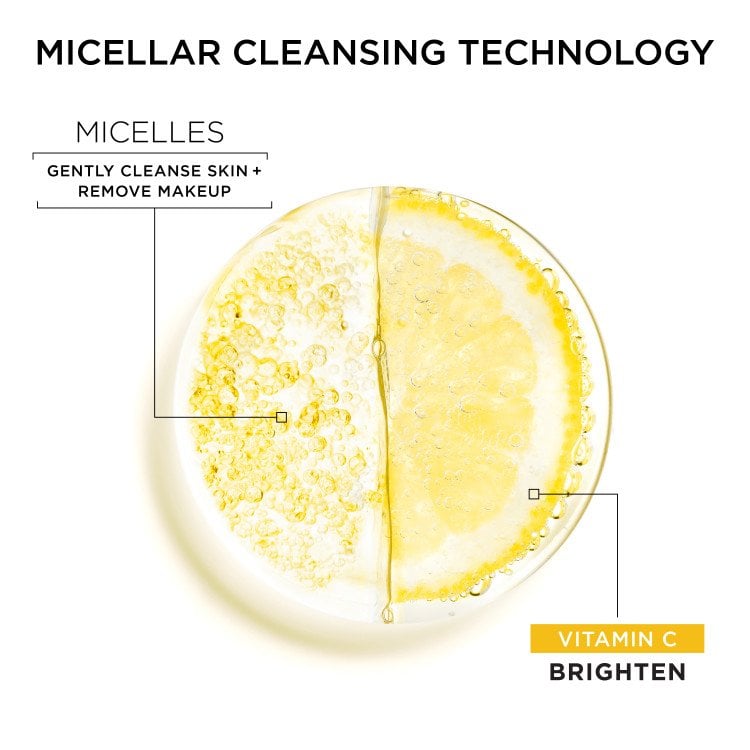 acqua micellare detergente con vitamina c