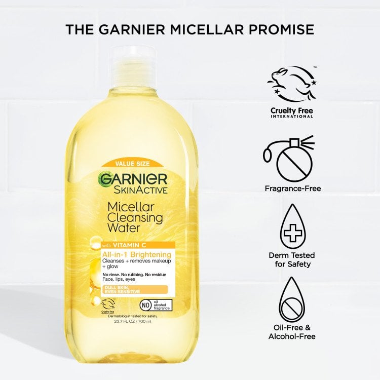 acqua micellare detergente con vitamina c