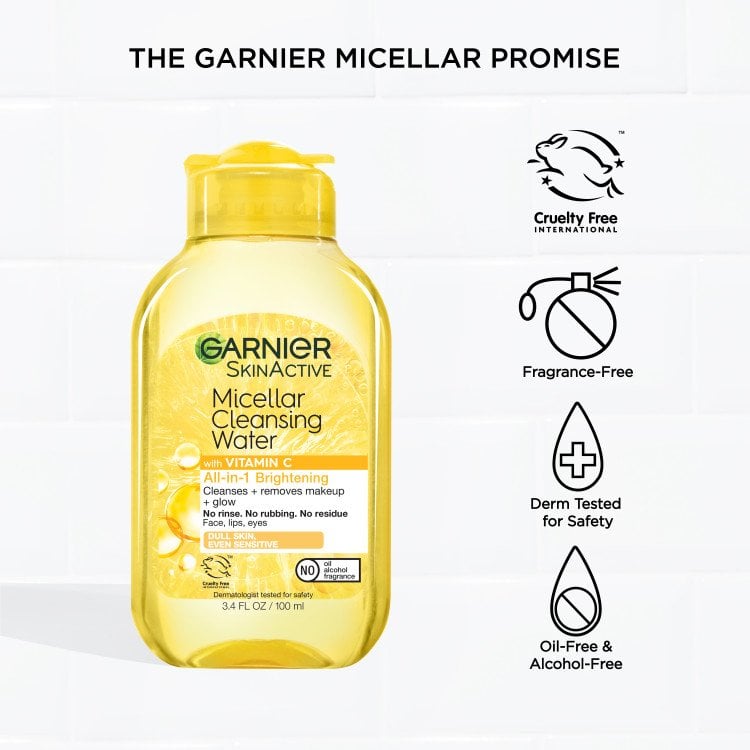 acqua micellare detergente con vitamina c