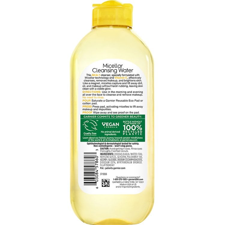 acqua micellare detergente con vitamina c
